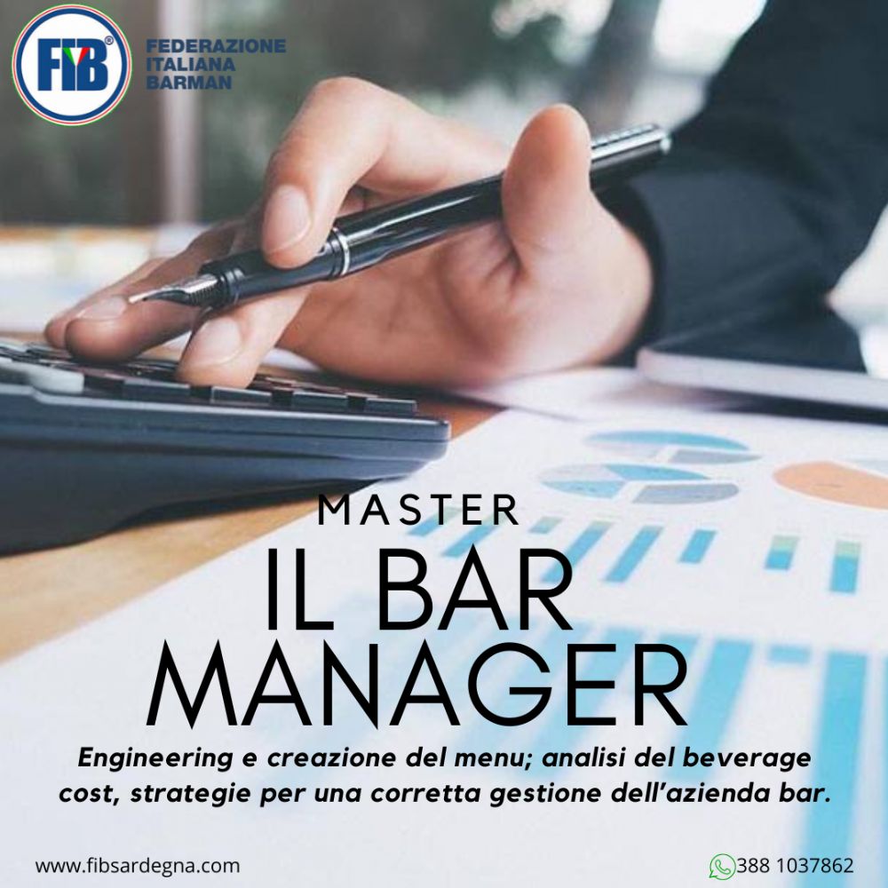 1 APRILE  CAGLIARI - MASTER: IL BAR MANAGER